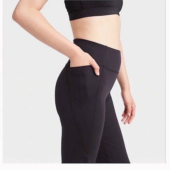 New Women's Contour Power Waist Mid-Rise Straight Leg Pants Black XS Long - Picture 4 of 15